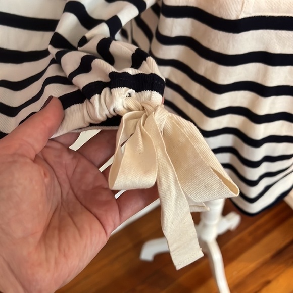 J. Crew Black and White Striped Top - Picture 4 of 10